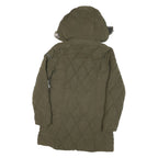 NAUTICA Womens Green Quilted Long Sleeve Zip Jacket S Polyester Blend Warm