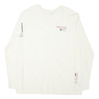 NAUTICA Mens White Long Sleeve Crew Neck Cotton Blend T-Shirt 2XL Marine Tech