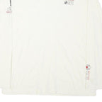 NAUTICA Mens White Long Sleeve Crew Neck Cotton Blend T-Shirt 2XL Marine Tech