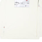 NAUTICA Mens White Long Sleeve Crew Neck Cotton Blend T-Shirt 2XL Marine Tech