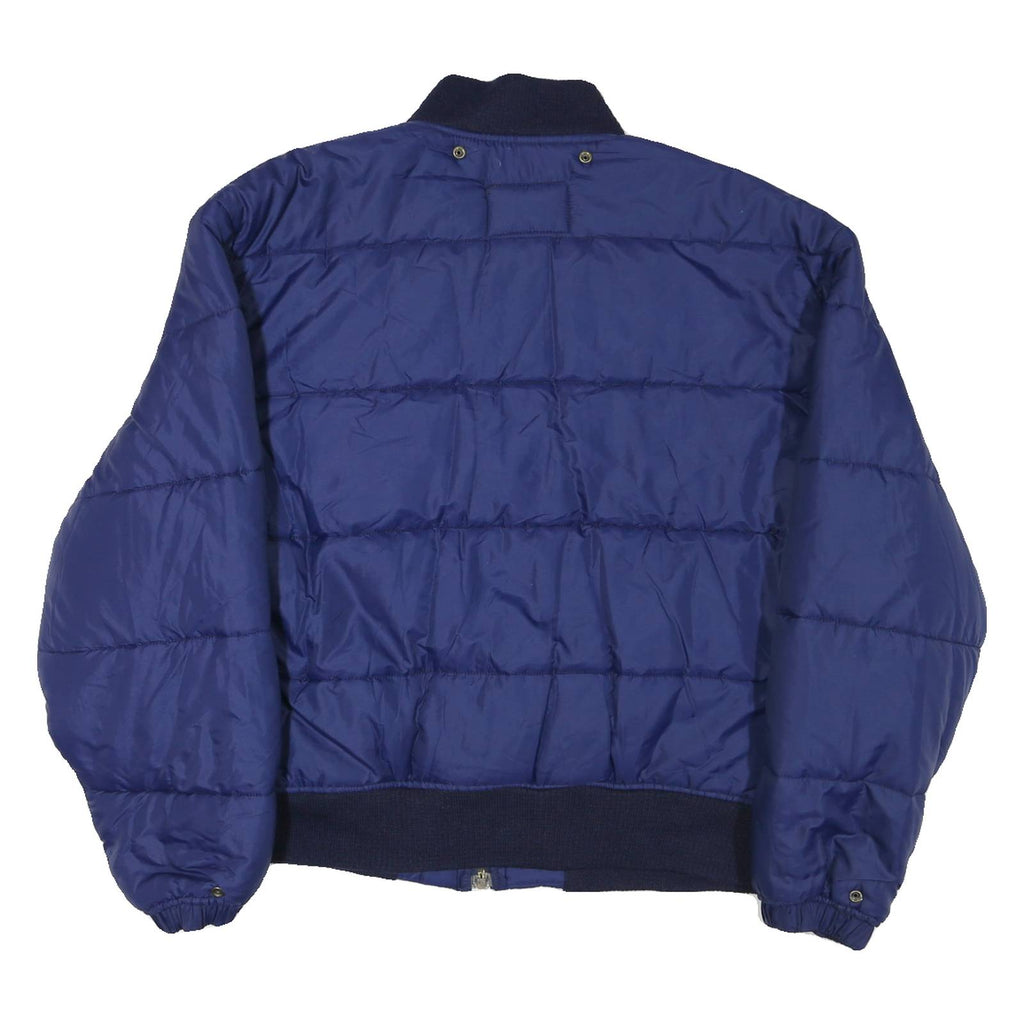 BENETTON Womens Blue Bomber Jacket L Polyester Blend Puffer Casual Wear