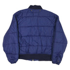 BENETTON Womens Blue Bomber Jacket L Polyester Blend Puffer Casual Wear