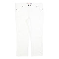 WHITE STUFF Womens Jeans White Slim Straight Denim W34 L25 Zip Cotton Blend