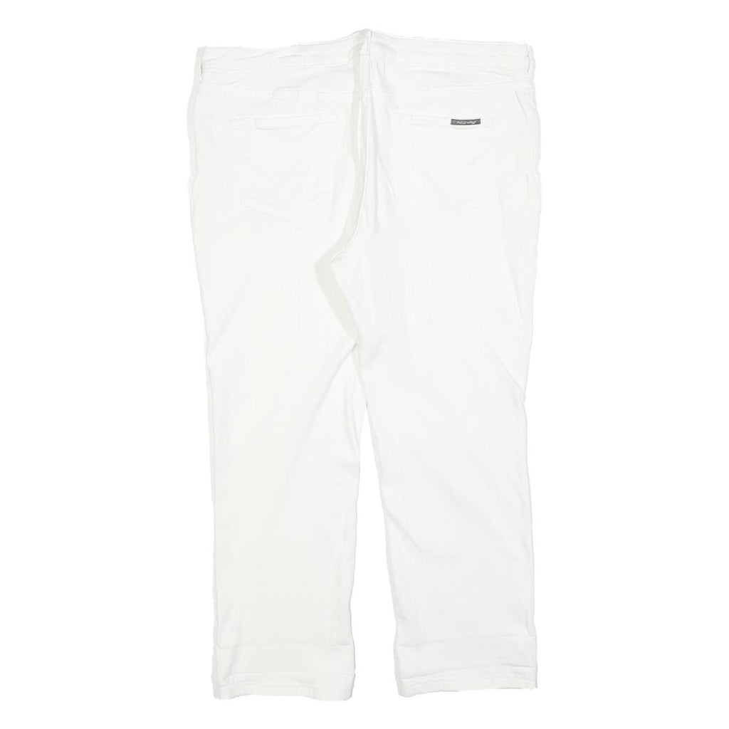 WHITE STUFF Womens Jeans White Slim Straight Denim W34 L25 Zip Cotton Blend