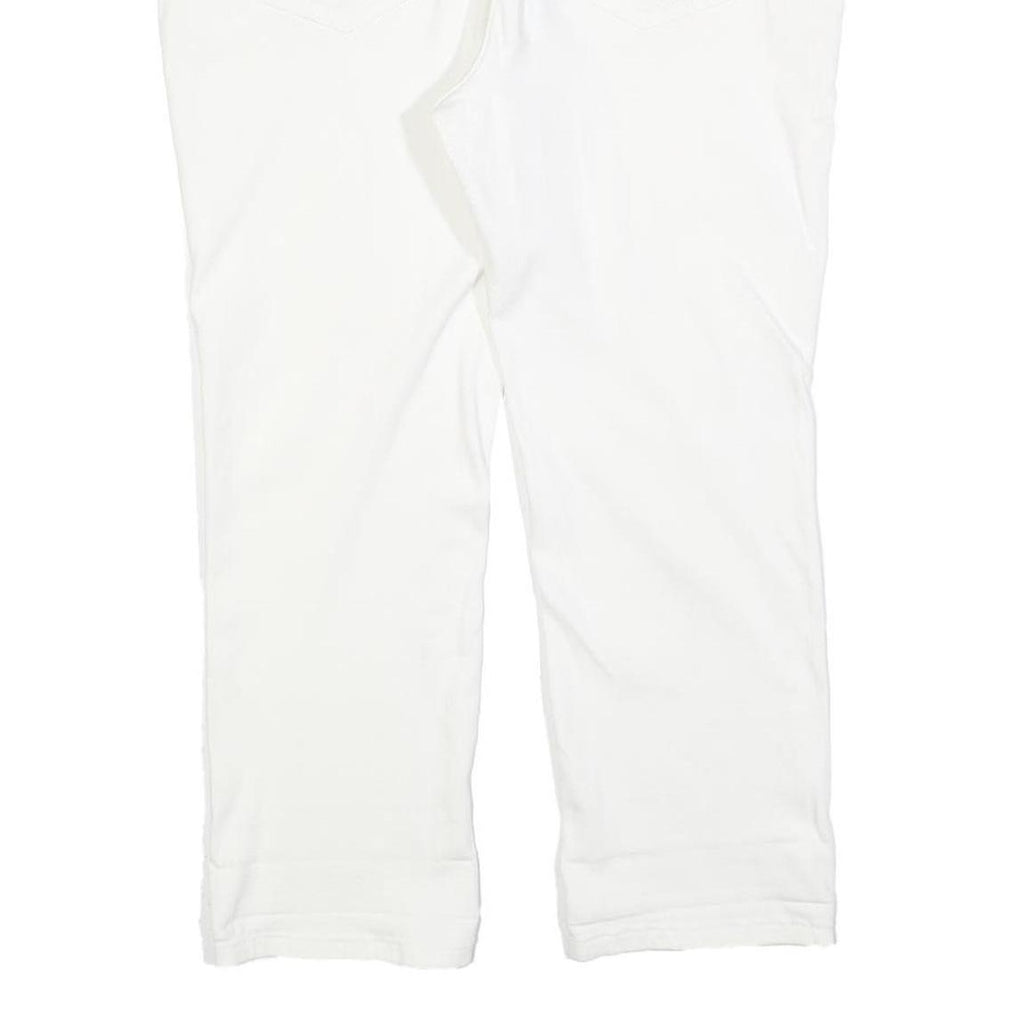 WHITE STUFF Womens Jeans White Slim Straight Denim W34 L25 Zip Cotton Blend