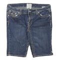 LA IDOL Womens Denim Blue Casual Slim M W32 Embellished Stitch Shorts