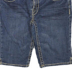 LA IDOL Womens Denim Blue Casual Slim M W32 Embellished Stitch Shorts