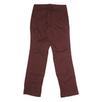 DOCKERS Womens Cotton Blend Burgundy Regular Fit Straight Trousers W31 L31