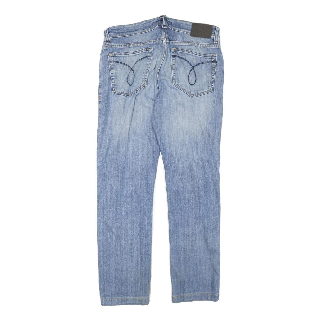 CALVIN KLEIN JEANS Womens Slim Blue Denim Light W31 L26 Slim Fit Straight Jeans