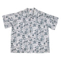 GO BAREFOOT Mens Shirt Grey Crazy Pattern XL