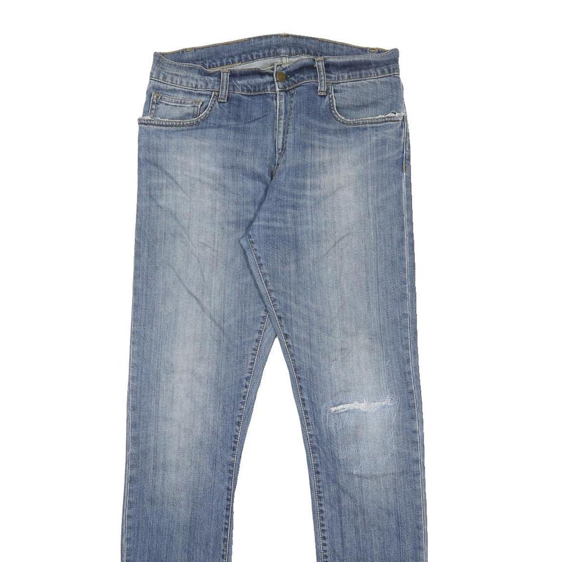 CARHARTT Mens Slim Blue Denim Light Wash Jeans W30 L32 Zip Casual Street