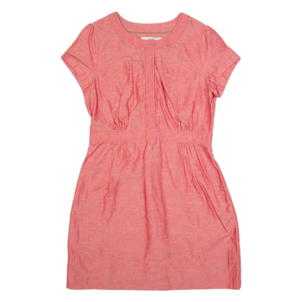 BODEN Womens Day Dress Red Short Sleeve Knee Length UK 14