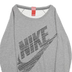 NIKE Womens Grey Crew Neck XS Cotton Blend Sweatshirt Casual Pullover