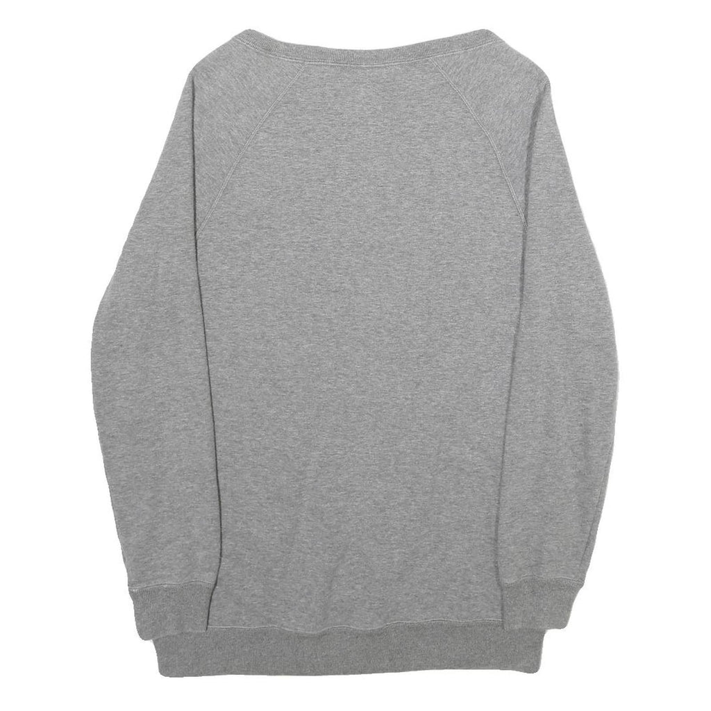 NIKE Womens Grey Crew Neck XS Cotton Blend Sweatshirt Casual Pullover