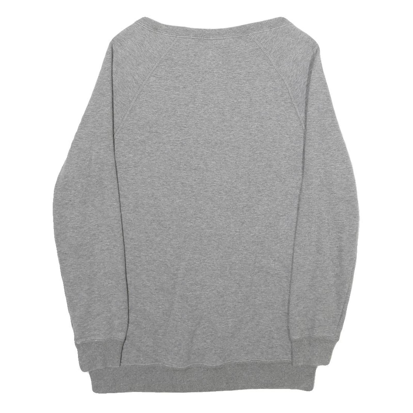 NIKE Womens Grey Crew Neck XS Cotton Blend Sweatshirt Casual Pullover