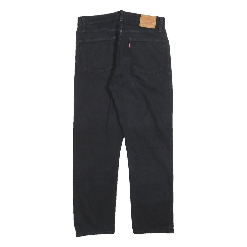 LEVI'S 501 BIG E Womens Jeans Black Regular Straight Denim W27 L26 Button Fit