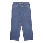 TOMMY JEANS Mens Relaxed Blue Denim Plain Cotton Jeans W34 L28 Button Closure
