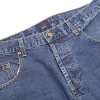 TOMMY JEANS Mens Relaxed Blue Denim Plain Cotton Jeans W34 L28 Button Closure