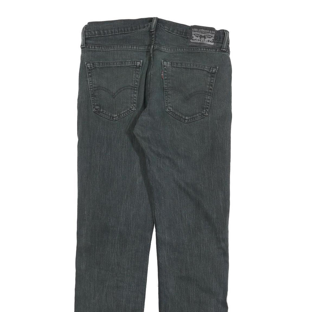 LEVI'S Mens Slim Black Denim Slim Fit Jeans W34 L34 Zip Pockets Casual Wear