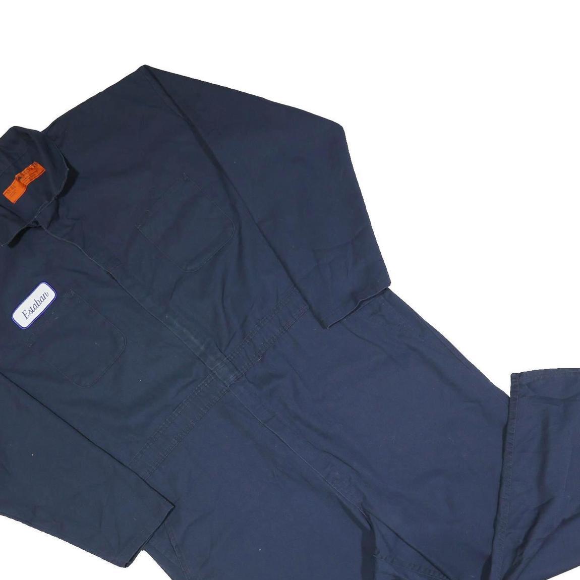RED KAP Mens Navy Blue Dungarees Regular Fit Cotton Blend 2XL W48 L26 Workwear