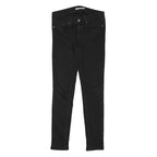 LEVI'S 711 Womens Jeans Black Slim Skinny Denim W28 L29 Zip Cotton Blend