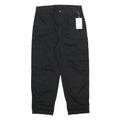 MONKI Womens Black Cotton Relaxed Fit Straight Leg Trousers W32 L26 Patch