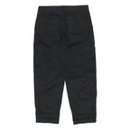 MONKI Womens Black Cotton Relaxed Fit Straight Leg Trousers W32 L26 Patch