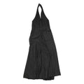 VICKY VALERE Womens Black Sparkle Halter Midi Dress Polyester Blend XS Elegant
