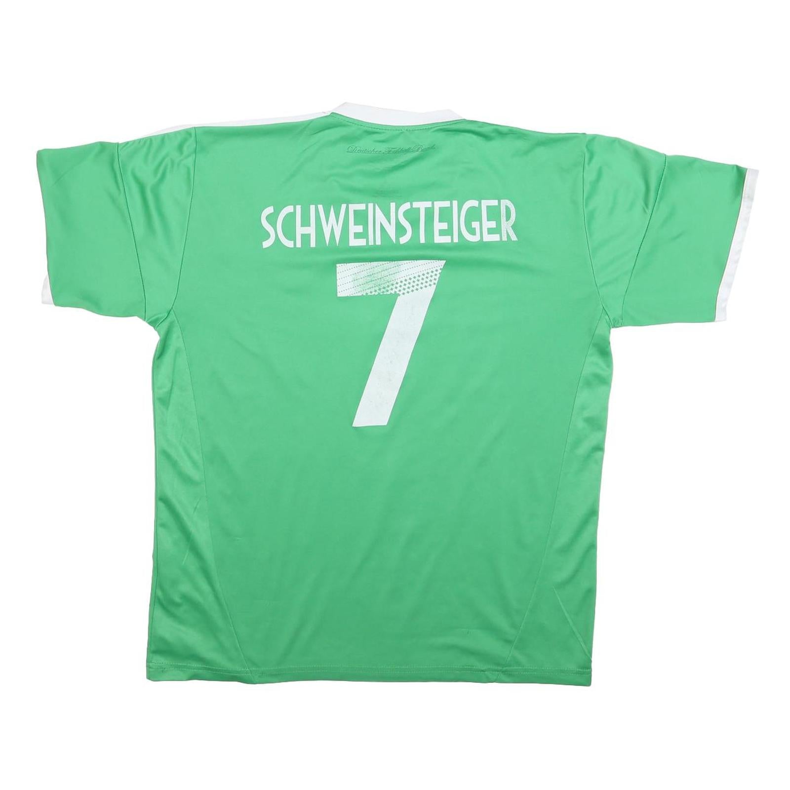 ADIDAS German 2012-13 Away Football Shirt Schweinsteiger 7 Mens Green & White XL