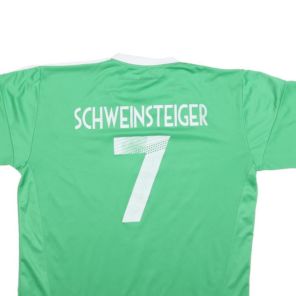 ADIDAS German 2012-13 Away Football Shirt Schweinsteiger 7 Mens Green & White XL