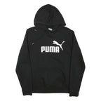 PUMA Mens Black Hoodie M Cotton Blend Pullover Hooded Sweatshirt