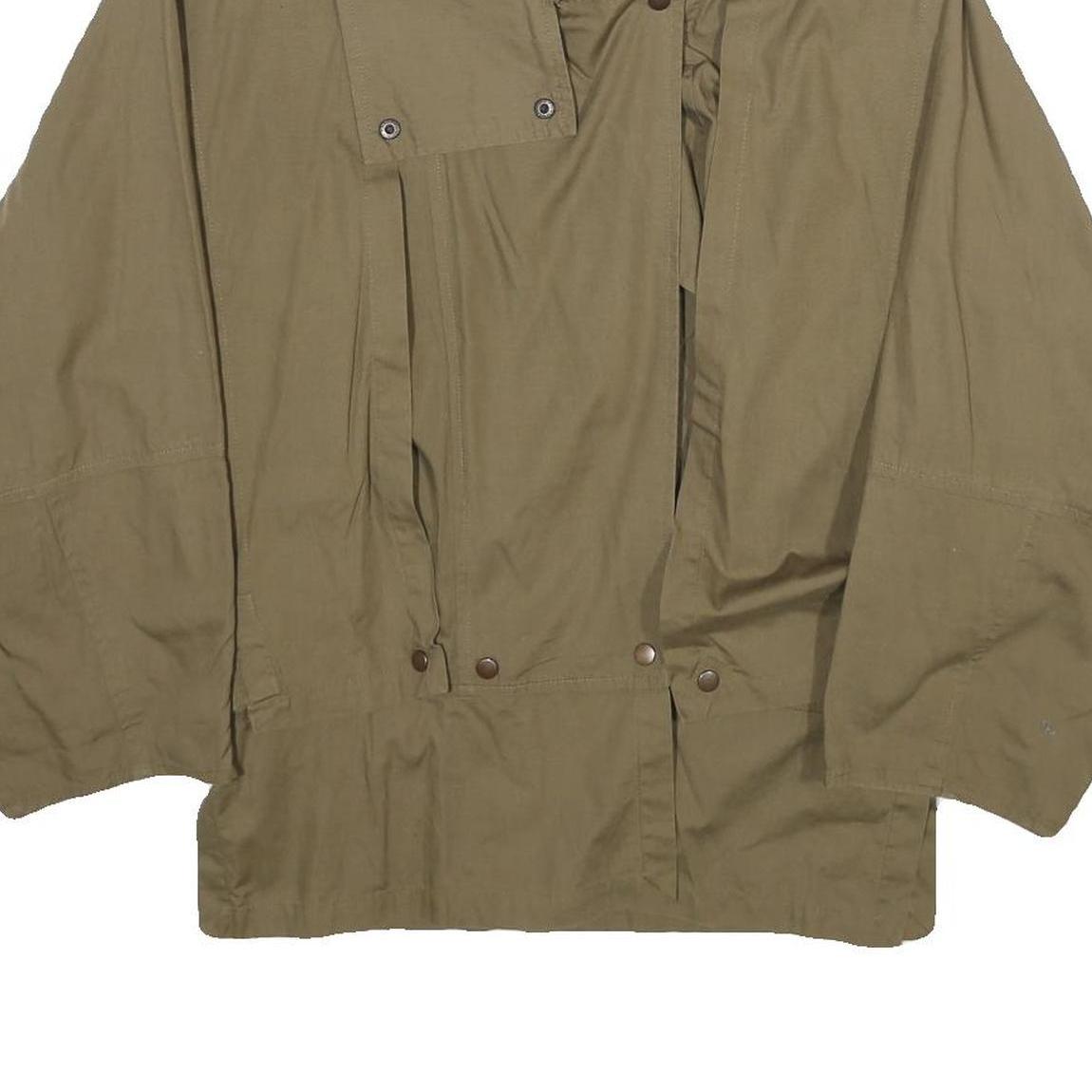 SAMPA SOUND Womens Beige Cotton Button Jacket UK 10 Plain Classic Relaxed Fit