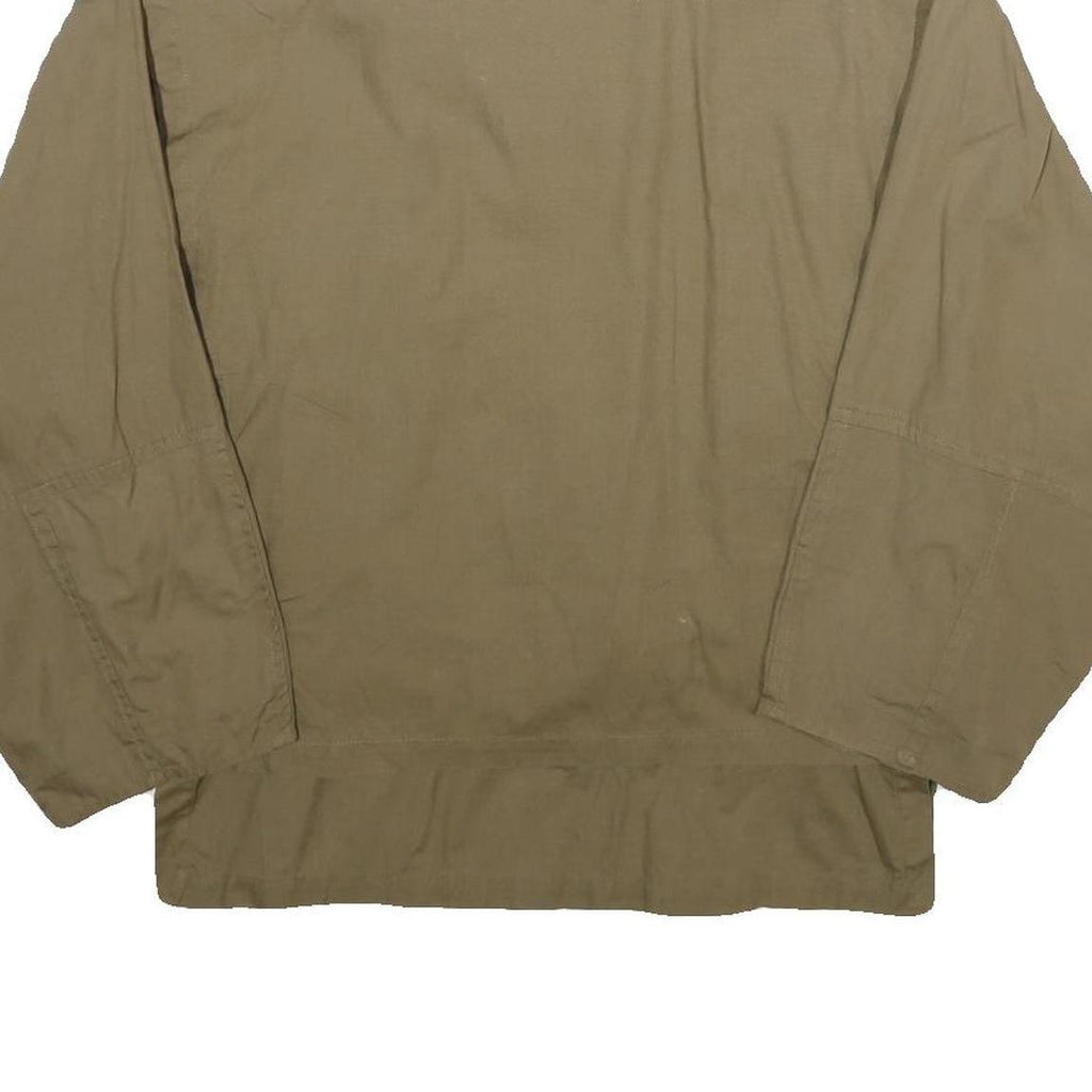 SAMPA SOUND Womens Beige Cotton Button Jacket UK 10 Plain Classic Relaxed Fit