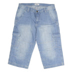 JOH BANER Mens Shorts Blue Casual Cargo Cotton M W34 Comfortable Durable