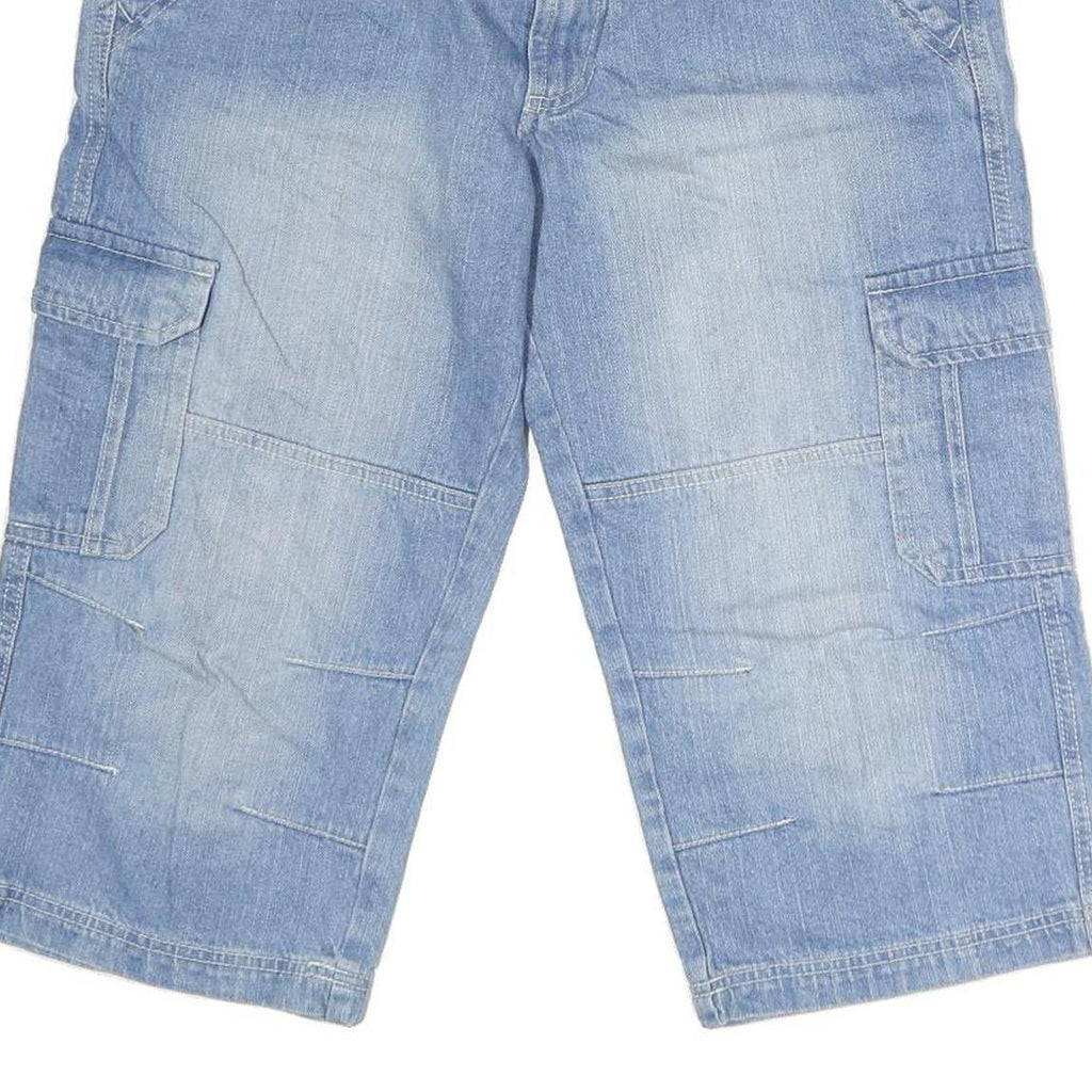 JOH BANER Mens Shorts Blue Casual Cargo Cotton M W34 Comfortable Durable