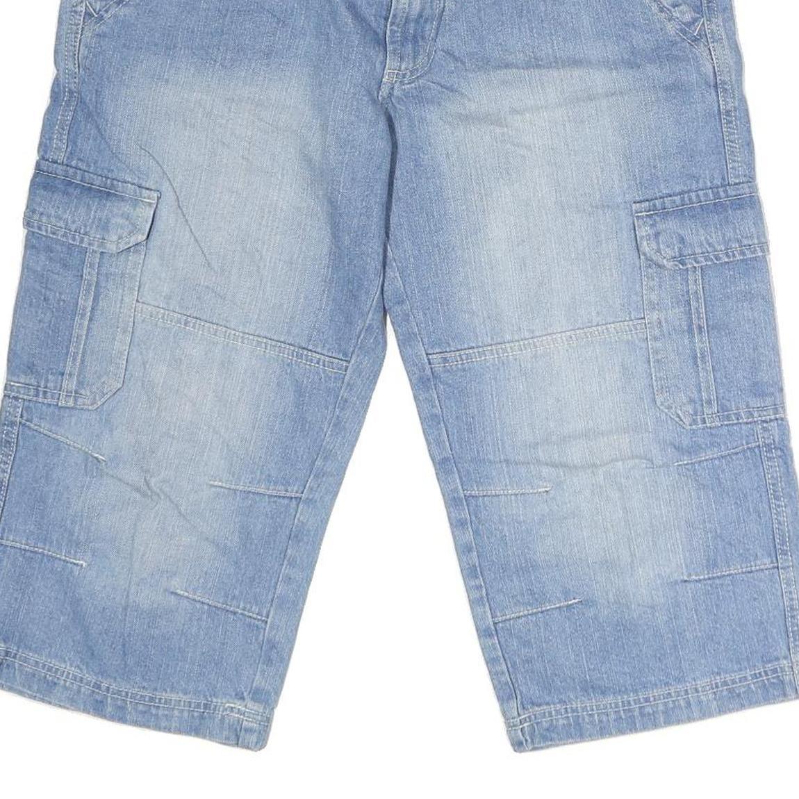 JOH BANER Mens Shorts Blue Casual Cargo Cotton M W34 Comfortable Durable