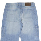 JOH BANER Mens Shorts Blue Casual Cargo Cotton M W34 Comfortable Durable