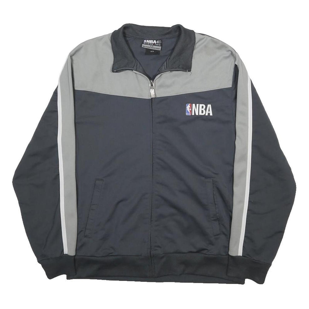 NBA Mens Black & Grey Zip Up Polyester Track Jacket M Sportswear