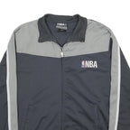 NBA Mens Black & Grey Zip Up Polyester Track Jacket M Sportswear