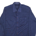 LIBERO Mens Blue Shirt M Long Sleeve Button Closure Classic Fit Casual Workwear