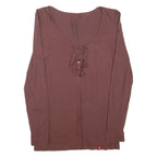 EDC Womens Top Brown Long Sleeve M