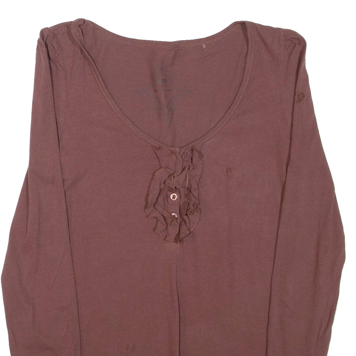EDC Womens Top Brown Long Sleeve M