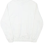 NIKE Mens White Hoodie S Cotton Blend Pullover Drawstring Pocket Casual