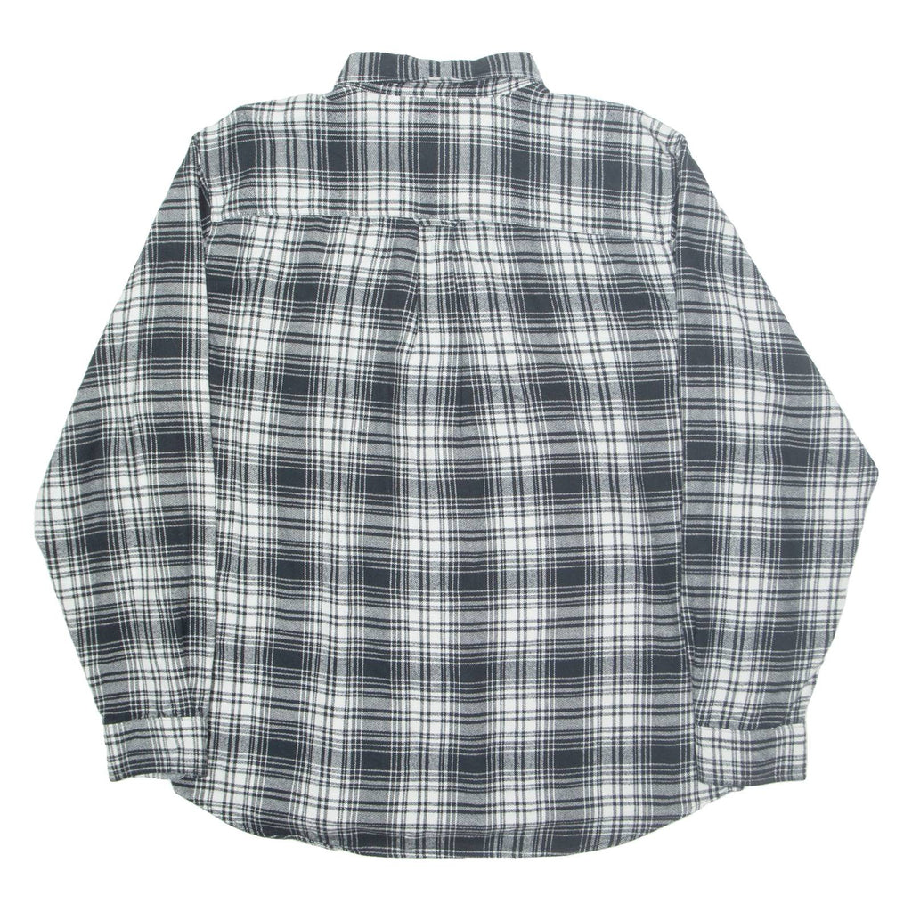 WOOLRICH Mens Flannel Shirt Blue Check Long Sleeve L