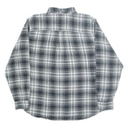 WOOLRICH Mens Flannel Shirt Blue Check Long Sleeve L