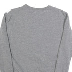 ELLESSE Womens Grey Sweatshirt Cotton Blend Crew Neck UK 10 Logo Print Casual