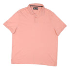 CALVIN KLEIN Mens Pink Short Sleeve Plain Polo Shirt XL Cotton Blend Casual