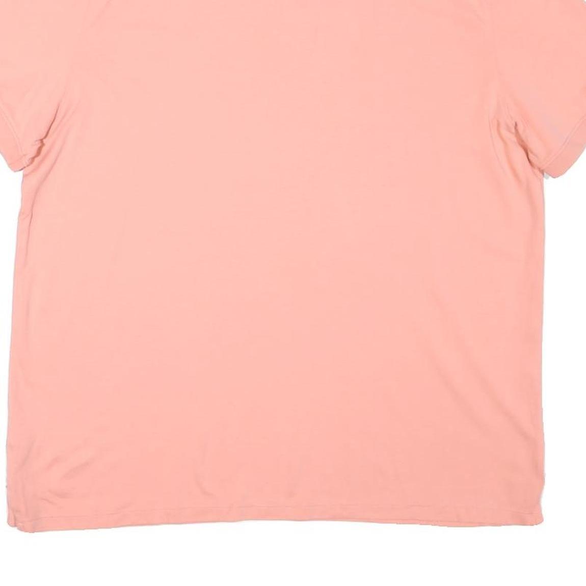 CALVIN KLEIN Mens Pink Short Sleeve Plain Polo Shirt XL Cotton Blend Casual