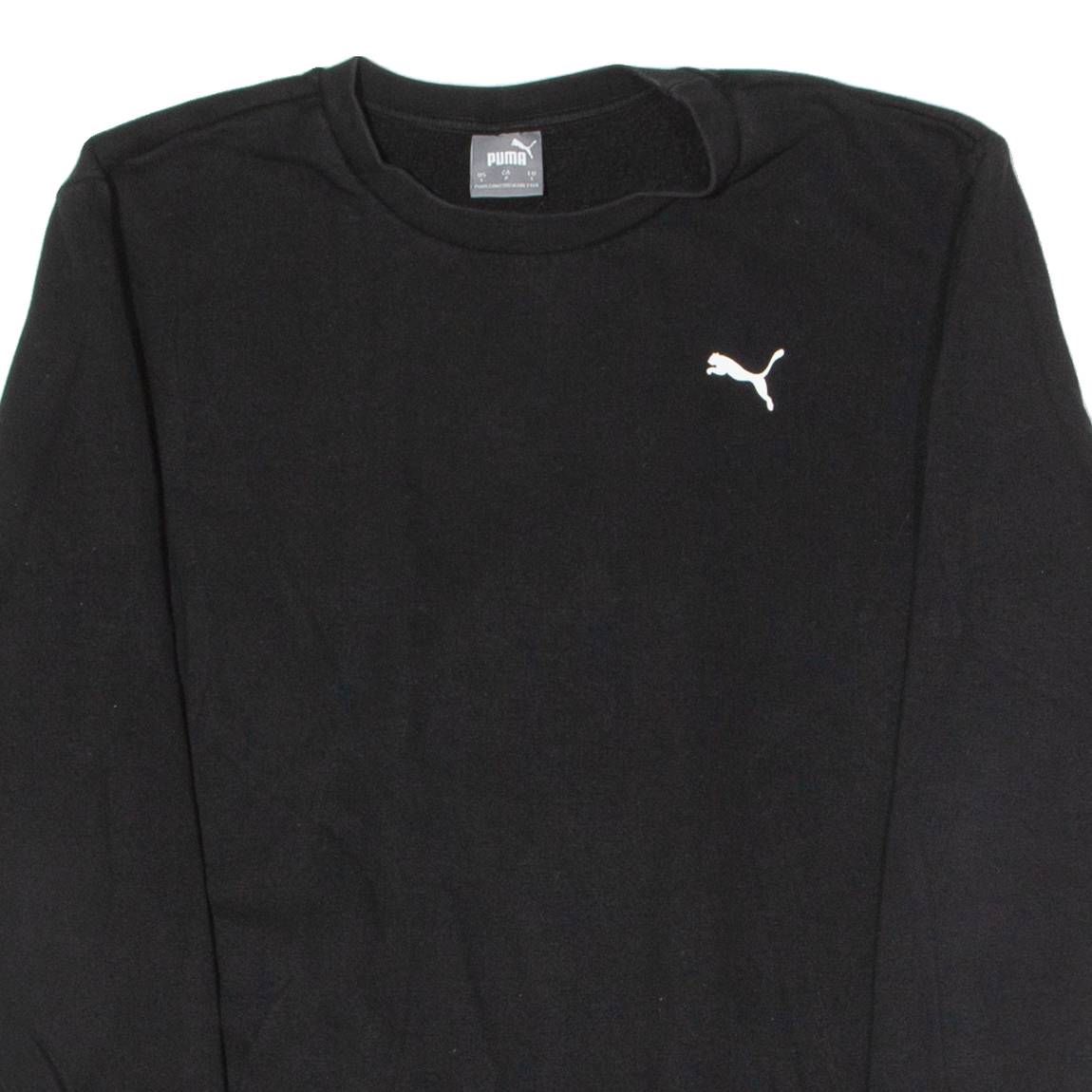 PUMA Sportswear Mens Sweatshirt Black Crew Neck S