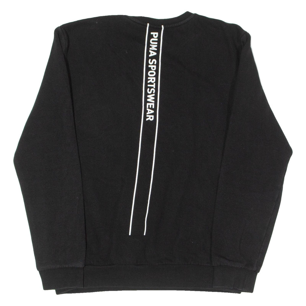 PUMA Sportswear Mens Sweatshirt Black Crew Neck S